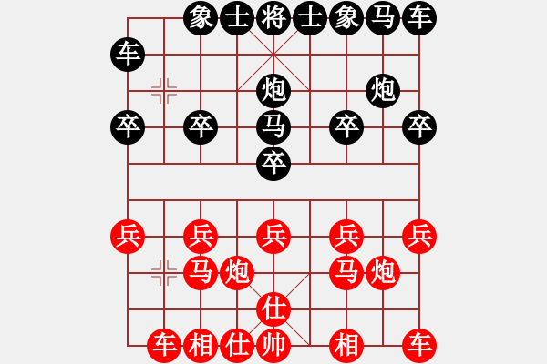 象棋棋譜圖片：〃晴天[1679885650] -VS- 橫才俊儒[292832991] - 步數：10 