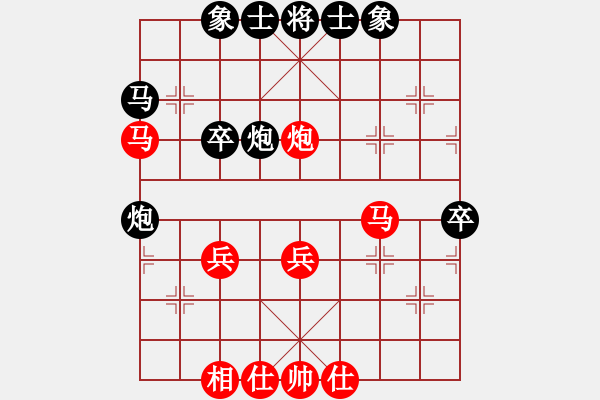 象棋棋譜圖片：黑糊糊黑糊(月將)-和-豆渣棋(8段) - 步數(shù)：40 