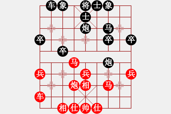 象棋棋譜圖片：酷霸棋俠(3段)-和-汕頭魔王(6段) - 步數(shù)：30 