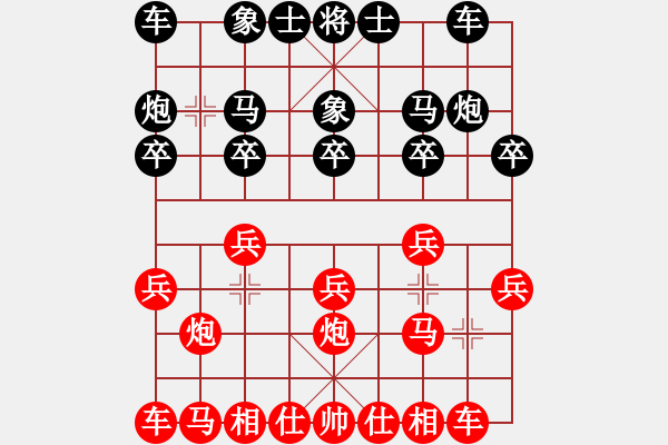 象棋棋譜圖片：中炮兩頭蛇1 - 步數(shù)：10 