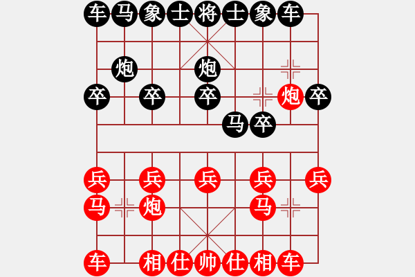 象棋棋譜圖片：2006年第三屆梁山賽第九輪：鐵道游擊王(7級)-和-重慶梁山三(2段) - 步數(shù)：10 