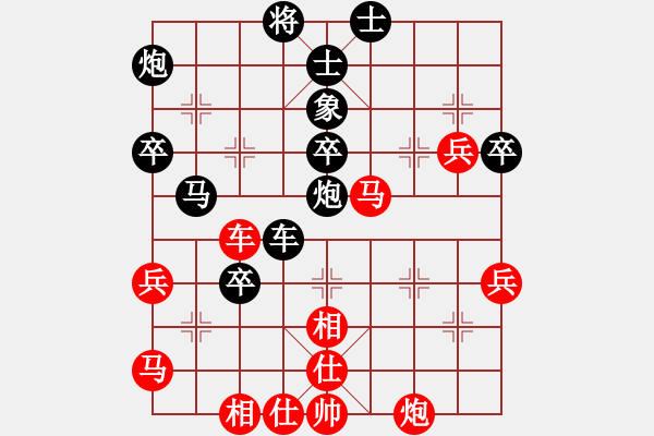 象棋棋谱图片：顺炮布局--红炮八平六变例实战对局13 - 步数：60 