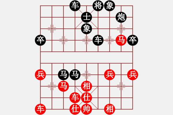 象棋棋譜圖片：后手屏風(fēng)馬對(duì)急沖中兵混亂勝局 - 步數(shù)：48 