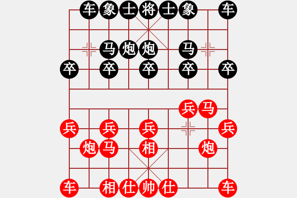 象棋棋谱图片：广东碧桂园 许银川 胜 杭州环境集团 赵子雨 - 步数：10 