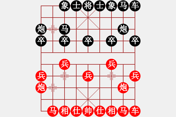 象棋棋譜圖片：495局 E00- 仙人指路-BugChess19-04-09 x64 NO SSE4-2(大師) - 步數(shù)：10 