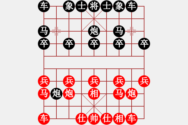 象棋棋譜圖片：53局 A06- 兵底炮局-小蟲引擎23層 (先和) BugChess19-04-09 x64 N - 步數：10 