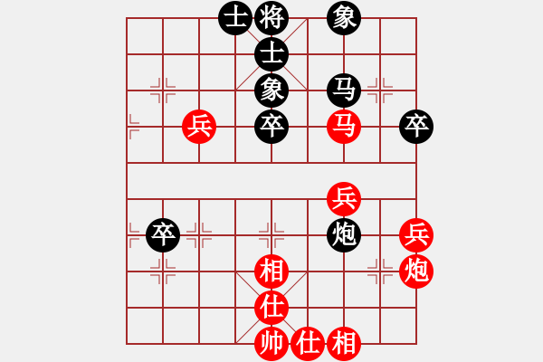 象棋棋譜圖片：53局 A06- 兵底炮局-小蟲引擎23層 (先和) BugChess19-04-09 x64 N - 步數：60 