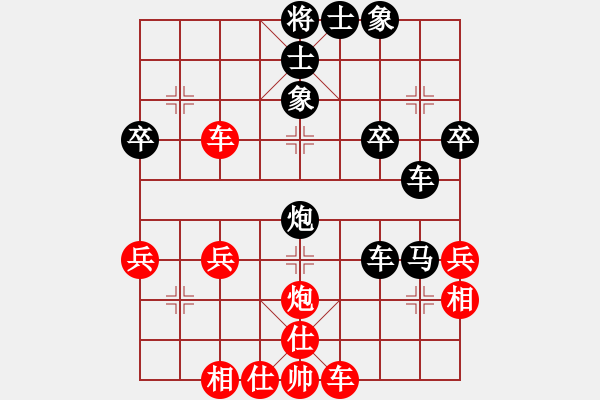 象棋棋譜圖片：盤頭馬布局蠢蠢噠。[紅] 負(fù) 飄絮＆夢(mèng)[黑] - 步數(shù)：40 