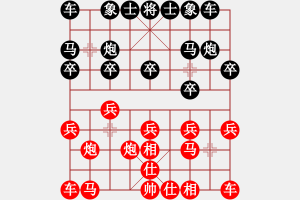 象棋棋譜圖片：ok3125紅負(fù)葬心【過宮炮對(duì)進(jìn)左馬】 - 步數(shù)：10 