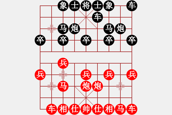 象棋棋譜圖片：象棋巫師入門先負(fù)航訊象棋大師 - 步數(shù)：10 