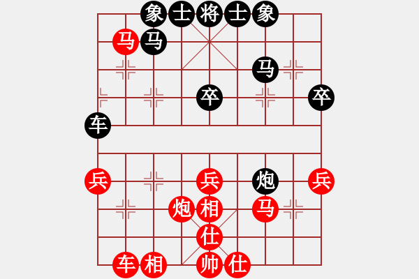 象棋棋譜圖片：桂林小全州(1段)-負-陽晉東好漢(3段) - 步數(shù)：40 