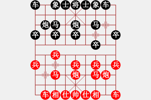 象棋棋譜圖片：昆侖 VS 我本善良(業(yè)八一) E03 仙人指路對(duì)中炮 - 步數(shù)：10 