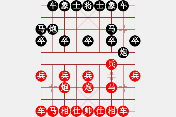 象棋棋譜圖片：1881局 A06-兵底炮局-小蟲引擎23層 紅先勝 天天AI選手 - 步數(shù)：10 