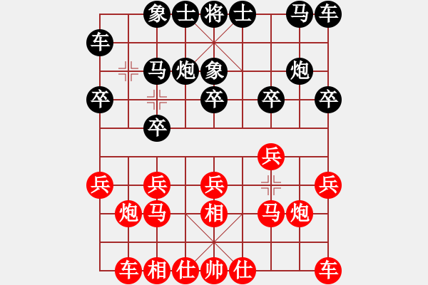 象棋棋譜圖片：飛相局對(duì)士角炮2 - 步數(shù)：10 