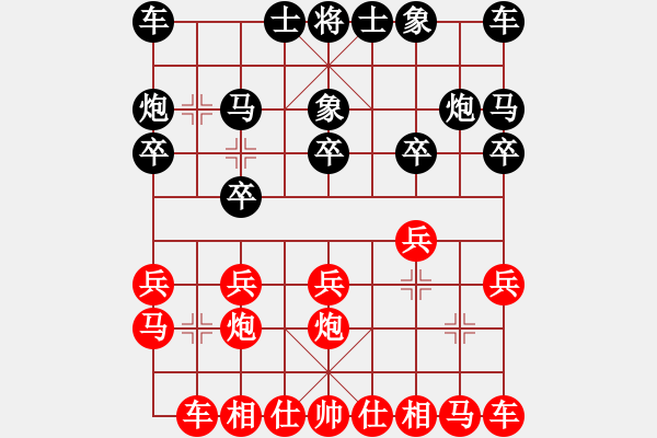 象棋棋譜圖片：對(duì)兵局 紅勝 - 步數(shù)：10 