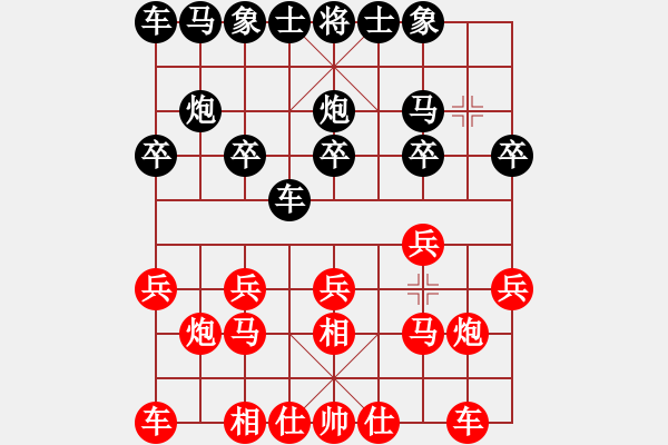 象棋棋谱图片：贾丹 先和 余晓兰 - 步数：10 