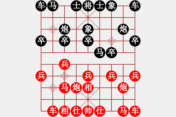 象棋棋譜圖片：超級(jí)舞雪(北斗)-和-至尊象棋庫(電神) - 步數(shù)：10 