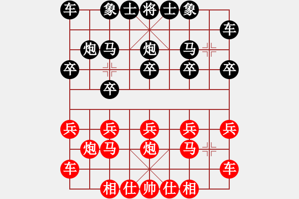 象棋棋譜圖片：洪荒大陸棋社張磊業(yè)3-3先負太守棋狂2017·11·9· - 步數(shù)：10 