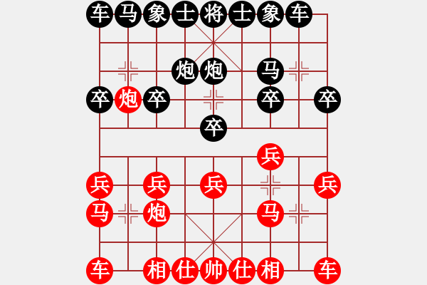 象棋棋譜圖片：金鉤炮：打車棄馬炮速勝 - 步數(shù)：10 