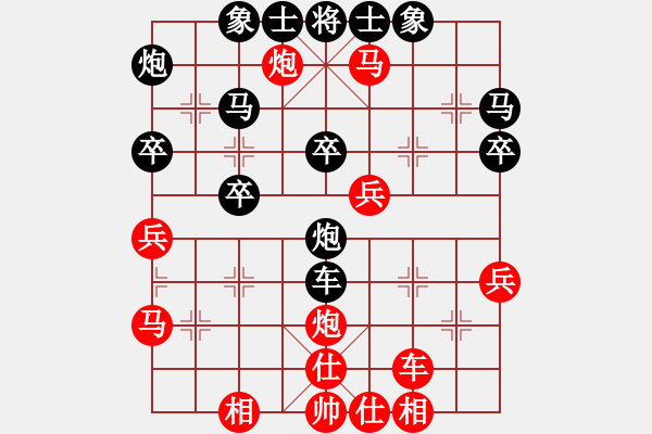 象棋棋譜圖片：金貝(6段)-和-左手切菜(8段) - 步數(shù)：40 