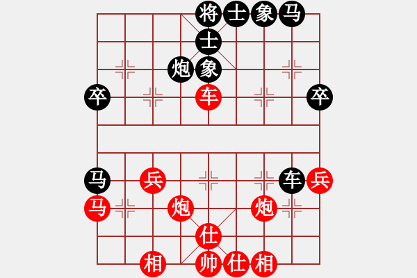 象棋棋譜圖片：四夏灑夕陽(yáng)(月將)-勝-寧波阿國(guó)(月將)五七炮對(duì)屏風(fēng)馬進(jìn)７卒 紅左直車(chē)對(duì)黑右直車(chē)左炮過(guò)河 - 步數(shù)：40 