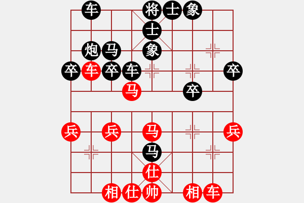 象棋棋譜圖片：分紅比例符合技術(shù)開 和 三岔人 - 步數(shù)：30 