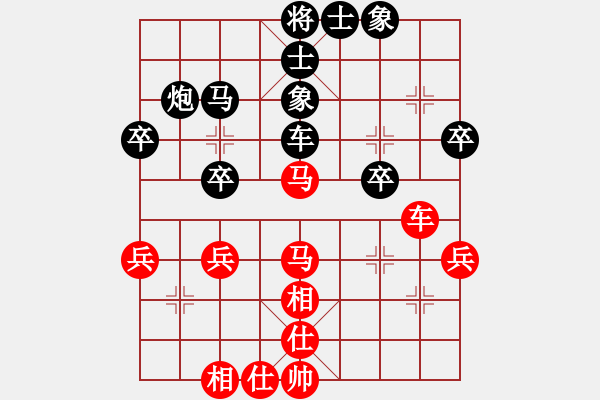 象棋棋譜圖片：分紅比例符合技術(shù)開 和 三岔人 - 步數(shù)：40 