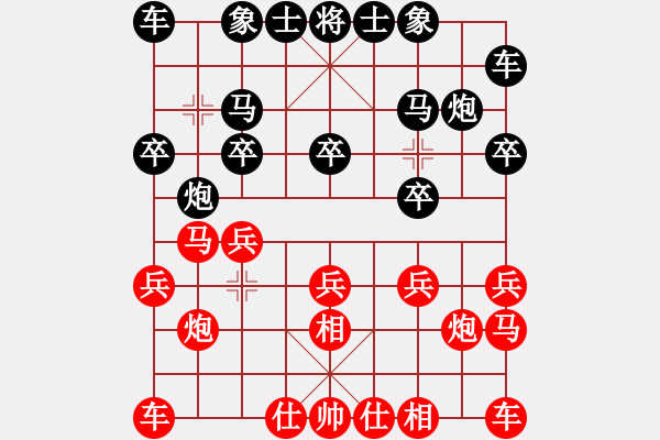 象棋棋譜圖片：華北一虎(3段)-負(fù)-漂流三千里(1段) - 步數(shù)：10 