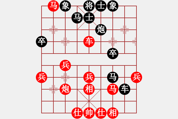 象棋棋譜圖片：她山之石(2段)-勝-求棋藝(4段)中炮七路馬對(duì)屏風(fēng)馬 紅左馬盤河 - 步數(shù)：50 