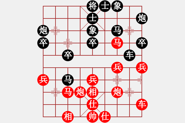 象棋棋譜圖片：向你敬禮[505870386] -VS- 筱藝[2861149990] - 步數(shù)：30 