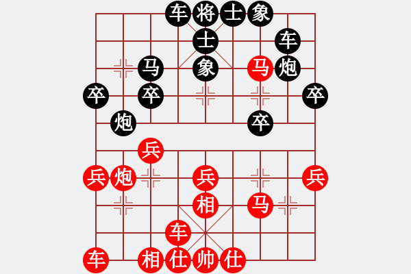 象棋棋譜圖片：東方智先生(5段)-和-小棋魔(月將)中炮右橫車對屏風馬 紅巡河炮 - 步數(shù)：28 