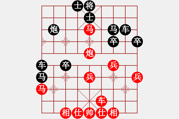 象棋棋譜圖片：11五七炮直橫車破屏風馬進3卒 - 步數(shù)：33 