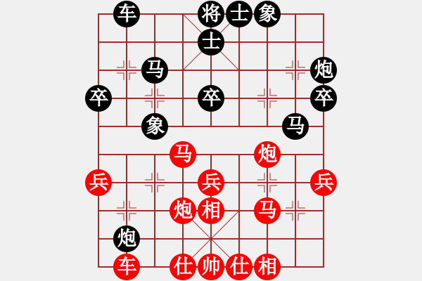 象棋棋譜圖片：陜?nèi)?適情雅趣VS陜?nèi)簻史卜?2012-01-14) - 步數(shù)：30 