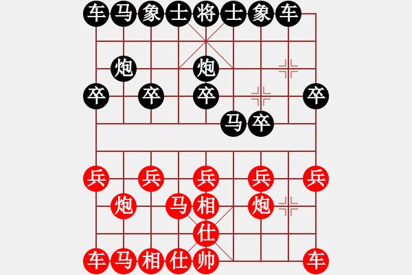 象棋棋譜圖片：2023.6.18.4拐角馬正變 - 步數(shù)：10 