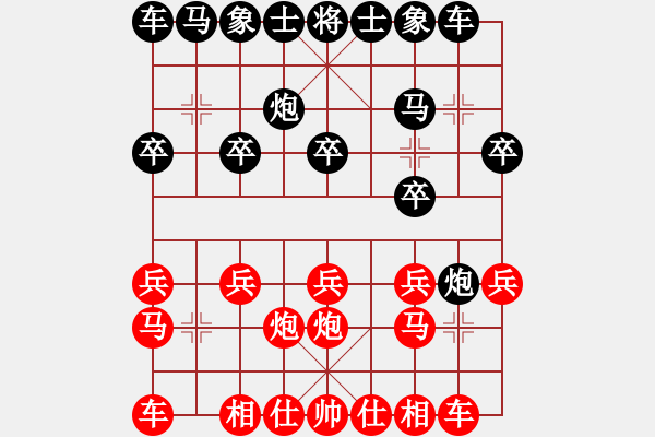 象棋棋譜圖片：張靜 先和 鄧普普 - 步數(shù)：10 