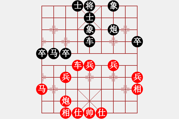 象棋棋譜圖片：發(fā)呆的狗 ［業(yè)8-2 ］ 先勝 青青河邊草 ［業(yè)7-2 ］ - 步數(shù)：40 