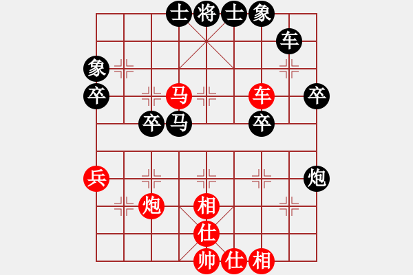 象棋棋譜圖片：2023.9.17.4入圍賽先勝機(jī)器人五七炮進(jìn)三兵 - 步數(shù)：40 