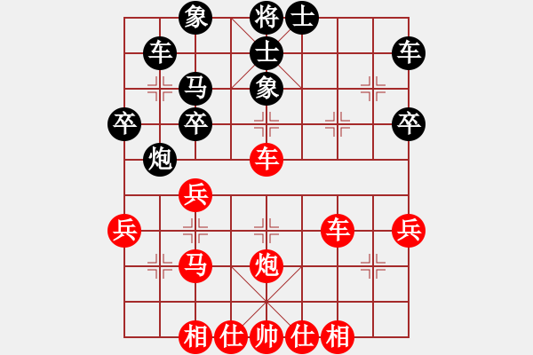 象棋棋譜圖片：《主攻準(zhǔn)確，入局嚴(yán)厲！》寧波戚文卿【先勝】金庸武俠段子羽(2015-5-13弈于大師網(wǎng)高級(jí)棋室) - 步數(shù)：40 