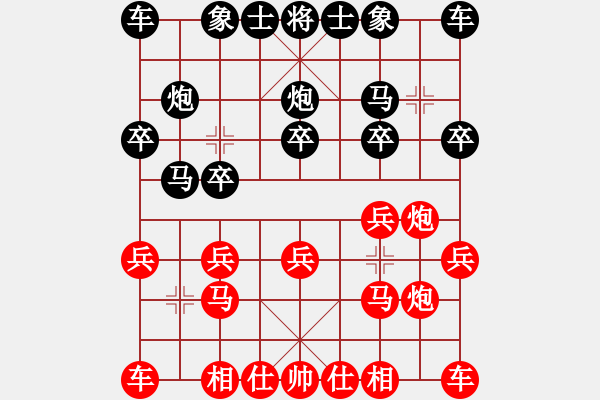 象棋棋譜圖片：巡河炮布局1 - 步數(shù)：10 