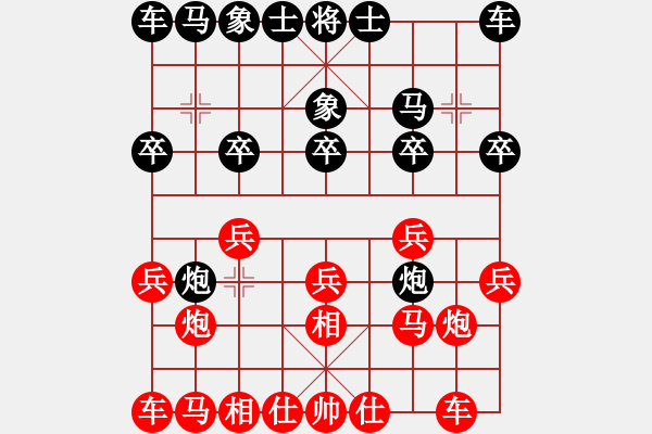 象棋棋譜圖片：寒竹居士紅先勝老虎 - 步數(shù)：10 