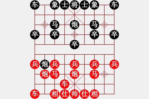 象棋棋譜圖片：過河跑吃素10炮二平五 - 步數(shù)：10 