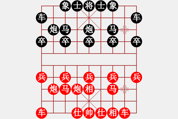 象棋棋譜圖片：2013大師網(wǎng)網(wǎng)名爭(zhēng)霸賽 琴棋畫(huà) 先勝 woshi77 - 步數(shù)：10 