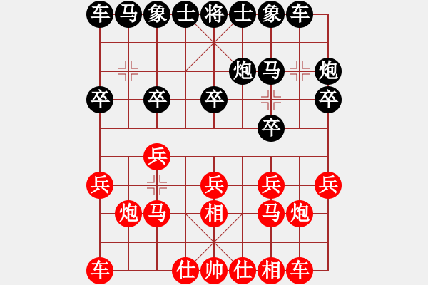 象棋棋譜圖片：1 - 步數(shù)：10 