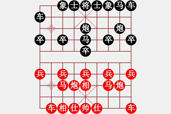 象棋棋譜圖片：虛實[2855117037] -VS- 橫才俊儒[292832991] - 步數(shù)：10 