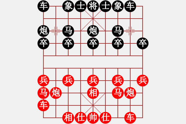 象棋棋谱图片：安义古村党斐蒙目棋赛 第8台 安义 付黎明 红先负 党斐 - 步数：10 