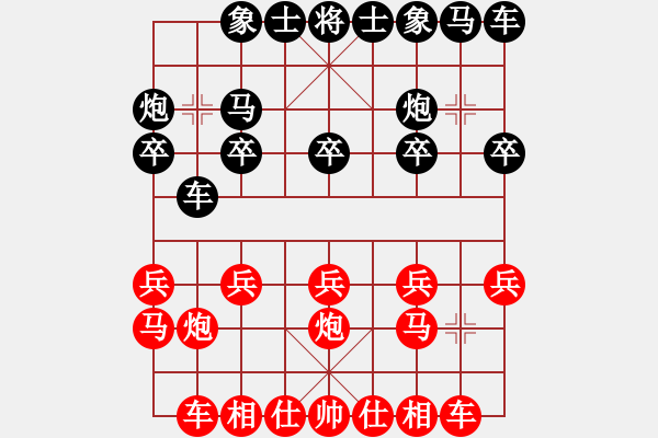 象棋棋譜圖片：中炮對(duì)右三步虎1 - 步數(shù)：10 