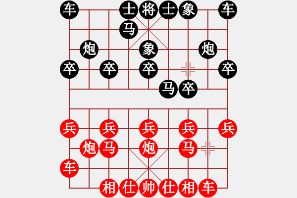 象棋棋譜圖片：中炮對(duì)黑飛右象拐腳馬（旋風(fēng)V7.0拆棋）紅勝 - 步數(shù)：10 