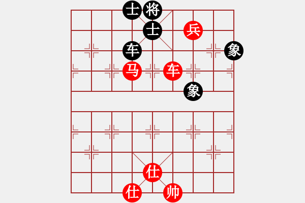 象棋棋譜圖片：車馬兵雙士例勝車仕相全 - 步數(shù)：10 