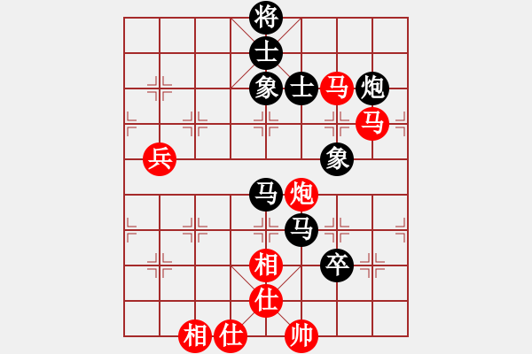 象棋棋譜圖片：鐮刀幫掌門(天罡)-和-一臉壞笑(地煞) - 步數(shù)：100 