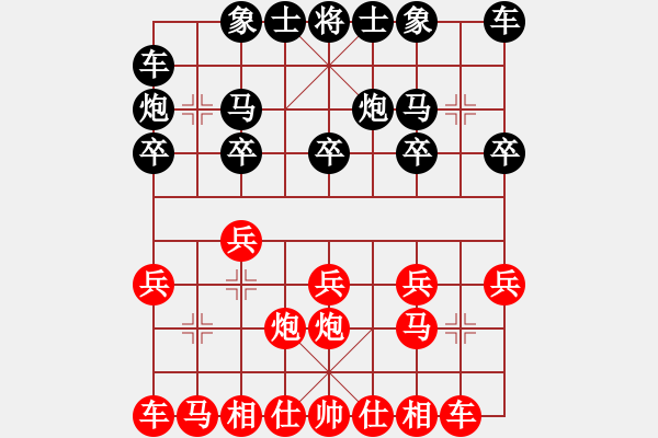 象棋棋谱图片：黑龙江大庆油田设计院 王琳娜 和 四川青城山都江堰 才溢 - 步数：10 